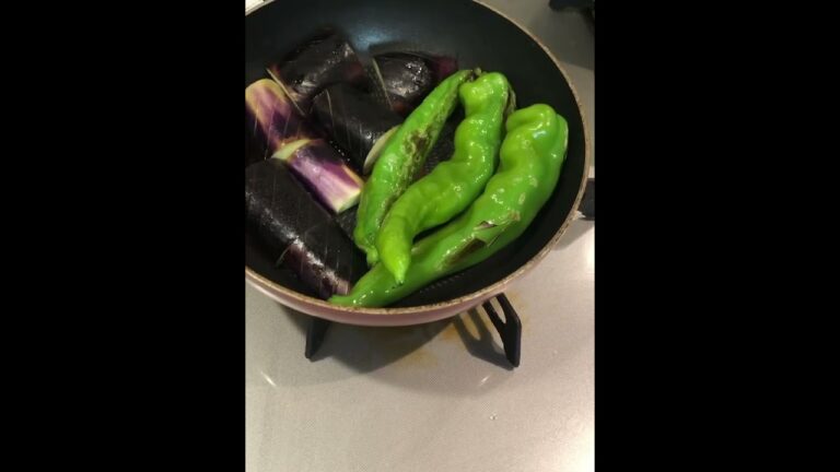 茄子とししとうを焼き浸しにするだけ(高速版)