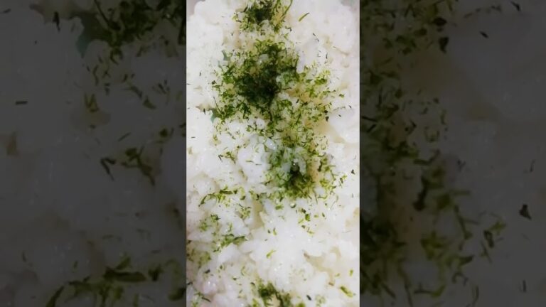 ご飯に味シオ　すじ青のり振って　素朴な味で美味しい　音アリ　おかわりしたい