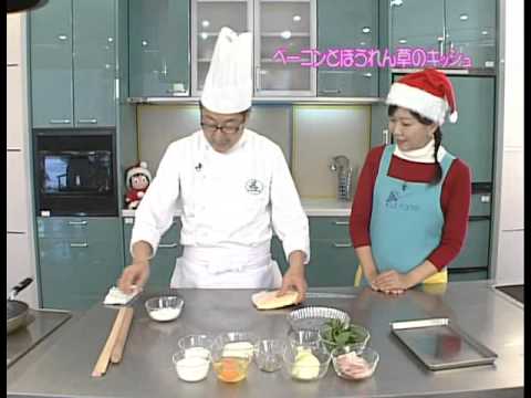 【楽らくクッキング】ベーコンとほうれん草のキッシュ 【Easiness Cooking】 Bacon and spinach quiche