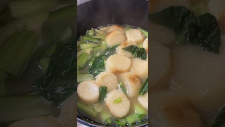 小松菜とお麩の味噌汁#shorts