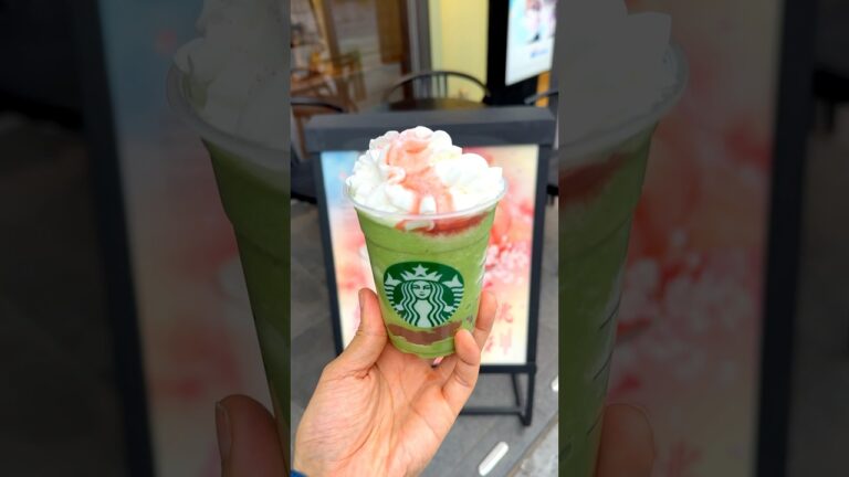 【スタバ新作】2月28日発売「抹茶と桜わらびもち フラペチーノ」 #starbucks #shorts