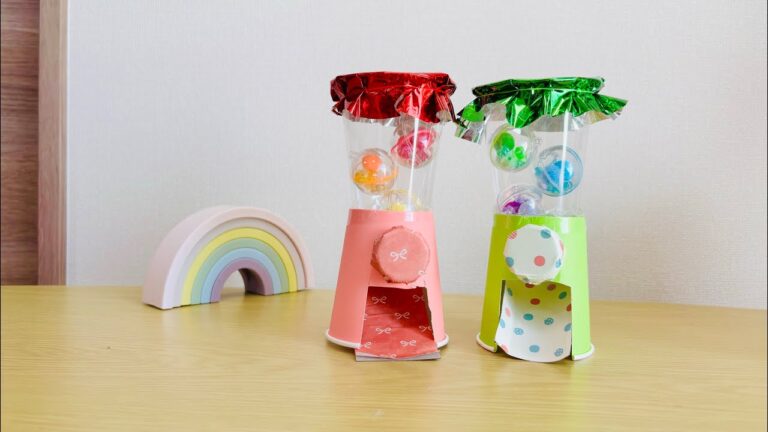 【簡単工作🌈ガチャガチャ】盛り上がること間違えなし😍 #ガチャガチャ #作り方 #おうち遊び @maa_chiiku_asobi