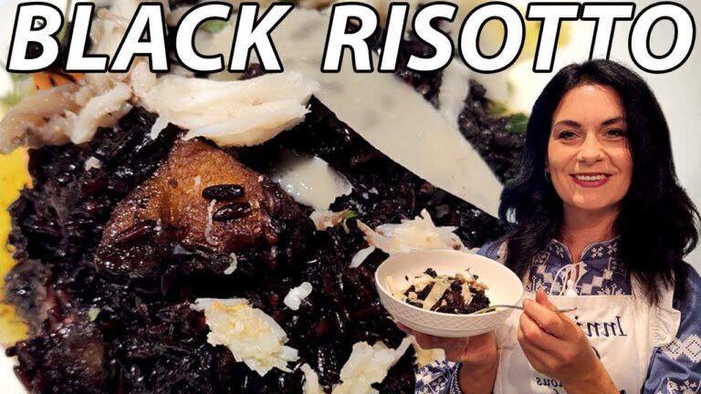 禁断の饗宴：カニとバターナッツスクワッシュのブラックリゾット