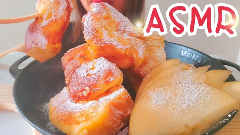 ASMR 咀嚼音|🍞焦しバターとろとろふわふわフレンチトースト/프렌치 토스트/French toast 【Real Sound Eating/mukbang/モッパン/生クリーム/BREAD/パン】