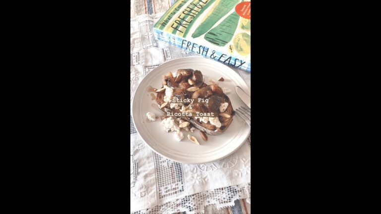 Sticky fig & ricotta toast〜英語レシピチャレンジ〜