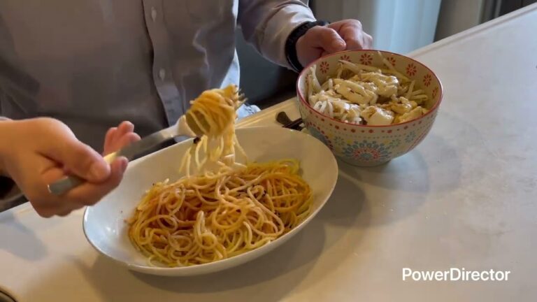 たらこパスタともやしのナムル