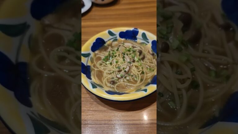 マイアミガーデンのきのこのバター醤油スープパスタ