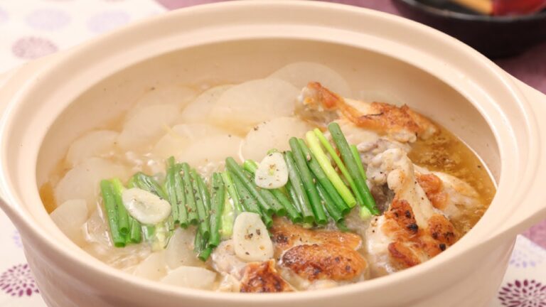 大根と手羽元のにんにくうま塩鍋