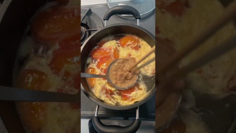 一汁一菜 トマ玉味噌汁 #shorts #料理