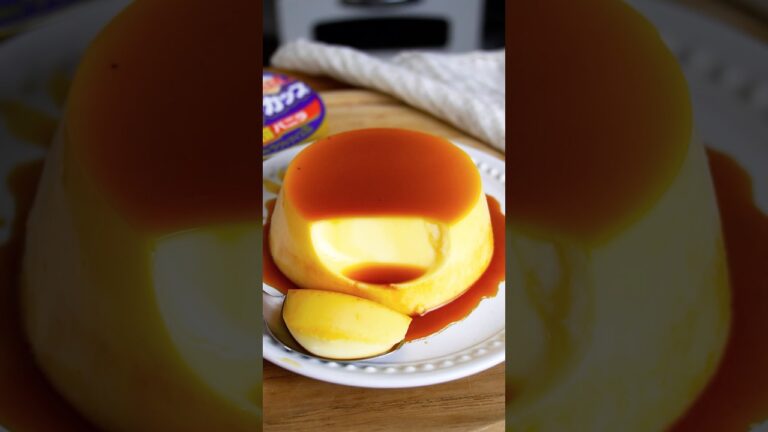 材料4つ！カップそのままプリン作り方！#food