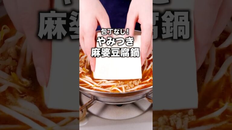 味付けは焼肉のたれで決まる！【丸ごと豆腐の麻婆鍋】詳しいレシピは概要欄を見てね♪　#鍋  #麻婆豆腐 #丸ごと #豆腐