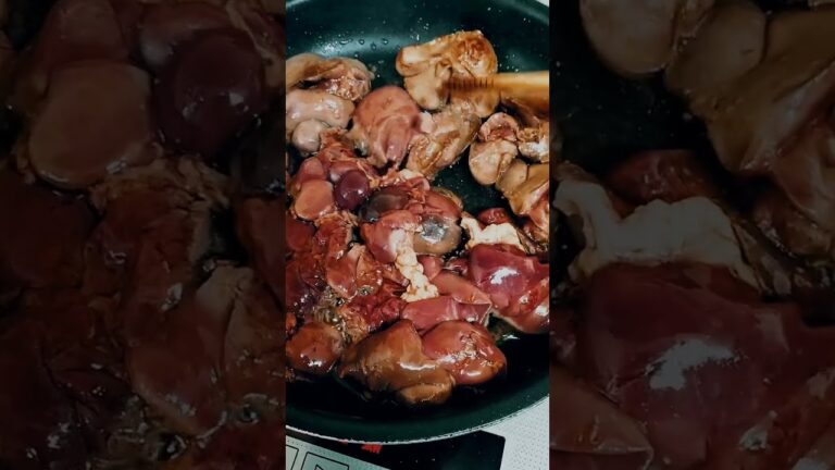 貧血気味の方必見！鶏レバー焼肉のタレ漬け　焼いちゃいますよ　おすすめです　#shorts　#Japanesecuisine　#grilledchickenliver　#anemicperson