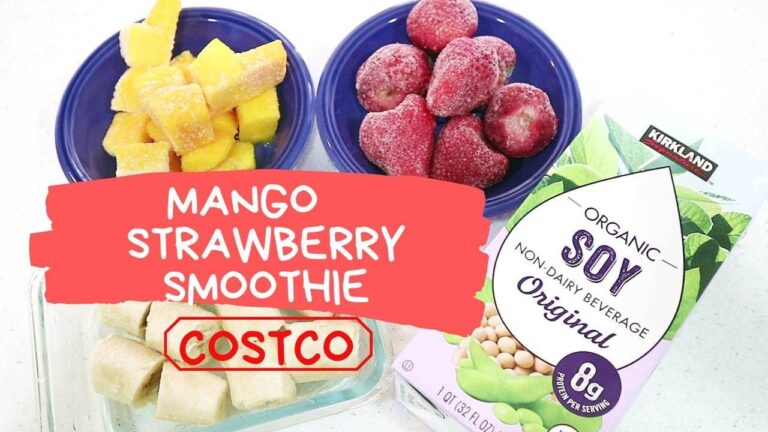 コストコ　冷凍マンゴーと冷凍ストロベリーで簡単美味しいスムージー作の作り方/COSTCO,Mango&Strawberry Smoothie,bamix