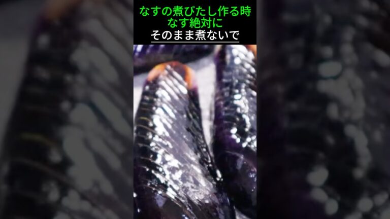 なすの煮びたし作る時なす絶対にそのまま煮ないで