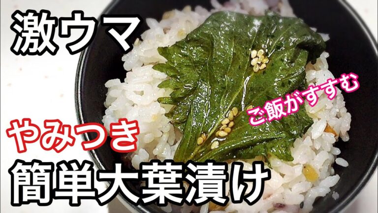 ご飯が何杯あっても足りない!!簡単大葉漬け【やみつき無限レシピ】
