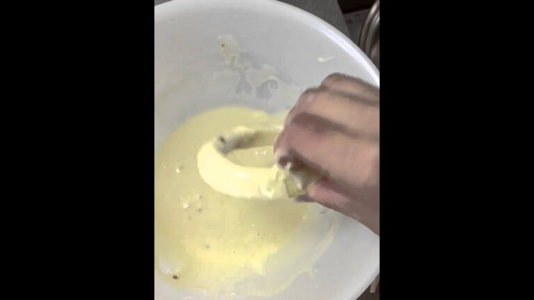 新玉ねぎでオニオンリング、新米主婦クッキング