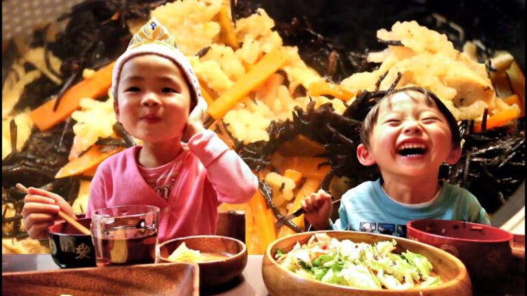 ひじきの炊き込みご飯を食すRino＆Yuuma