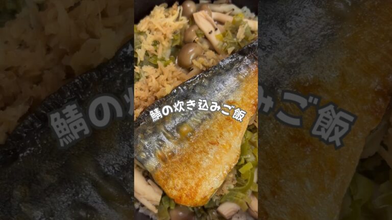 【鯖の炊き込みご飯】 #簡単レシピ #簡単ごはん #時短レシピ #時短料理 #cookingvideo #cookingchannel #炊飯器レシピ #炊き込みご飯 #簡単レシピ #節約料理