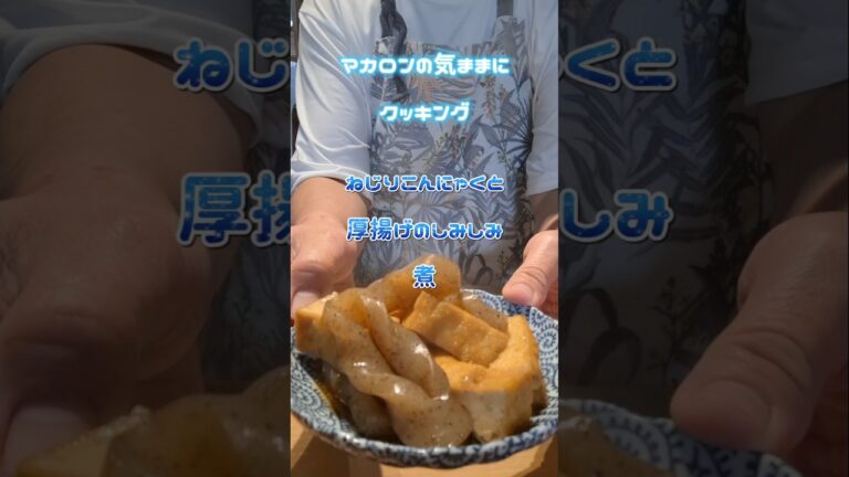 ねじりこんにゃくと厚揚げのしみしみ煮 #料理 #簡単レシピ #簡単料理動画 #こんにゃく#厚揚げ