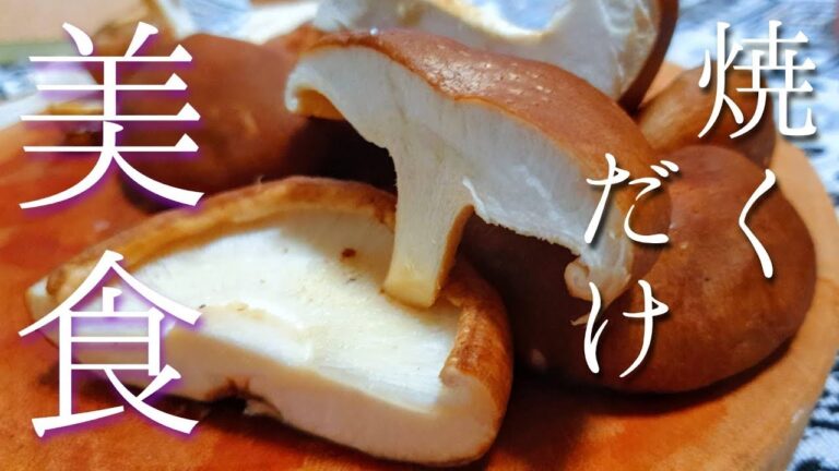 焼いただけの椎茸を至高の美食にする動画 Simply grilling shiitake makes a supreme gastronomic dish