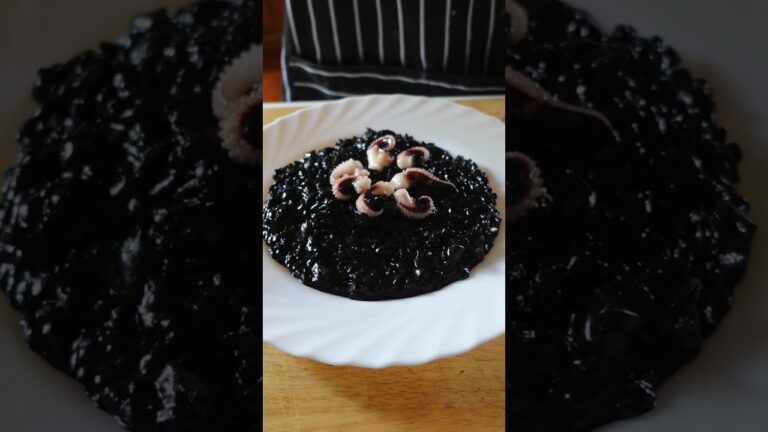 Squid ink risotto! #shorts #cooking #fyp #risotto #recipe