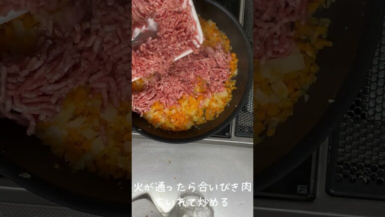 トマト缶で作るキーマカレー #料理 #今日の晩ごはん #簡単レシピ