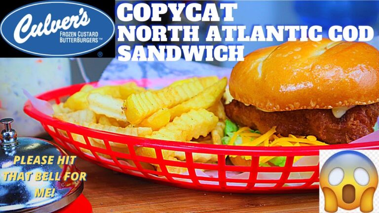 COPYCAT CULVER'S COD SANDWICH| HOW TO MAKE CULVER'S NORTH ATLANTIC COD FISH SANDWICH YOUTUBE RECIPE
