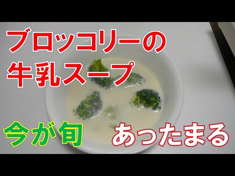 ブロッコリーの牛乳スープ　あったまる～　簡単旨い