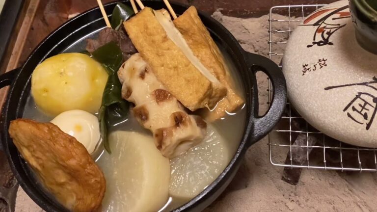 【関東長火鉢#14】（Japanese brazier Kanto#14)寒い日にはおでんと熱燗、白だしで煮込むだけの簡単おでんは寒い日には温まる。独りだけどね。