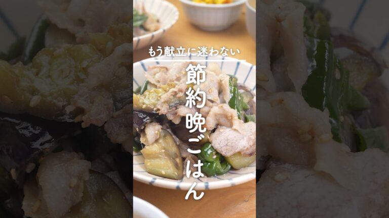 サッと15分！【なすピーマン炒め献立】夏野菜でご飯がバクバクすすむ