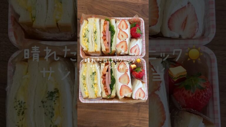 食パン1斤使ったwww #shorts#asmr#サンドイッチ#お弁当#お弁当詰め方#料理#料理asmr#レシピ#ピクニック