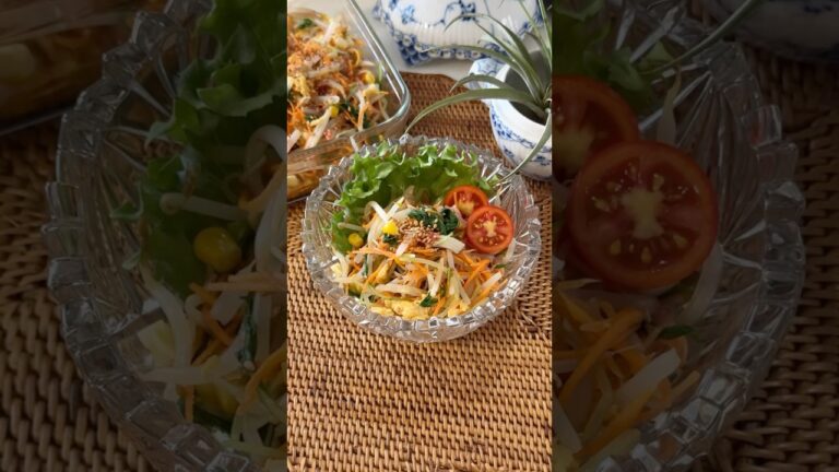 簡単もやしと水菜の中華サラダ🥗#もやしレシピ #簡単レシピ #今日の晩ごはん #ダイエットレシピ