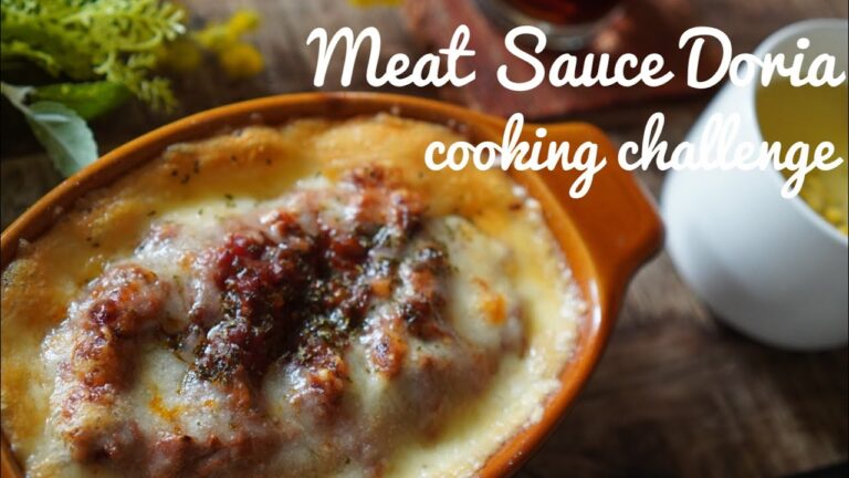 ミートソースの残りでチーズたっぷりミートソースドリアを作ってみたら尺が余り過ぎたのでハーレーの紹介動画撮った【cooking challenge】１人暮らしクリエイター