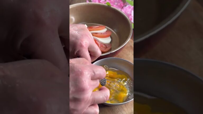 アスパラとトマトのモッツァレラエッグAsparagus and tomato mozzarella egg #モッツァレラチーズ　#エッグトマト　#モッツァレラレシピ　#shorts