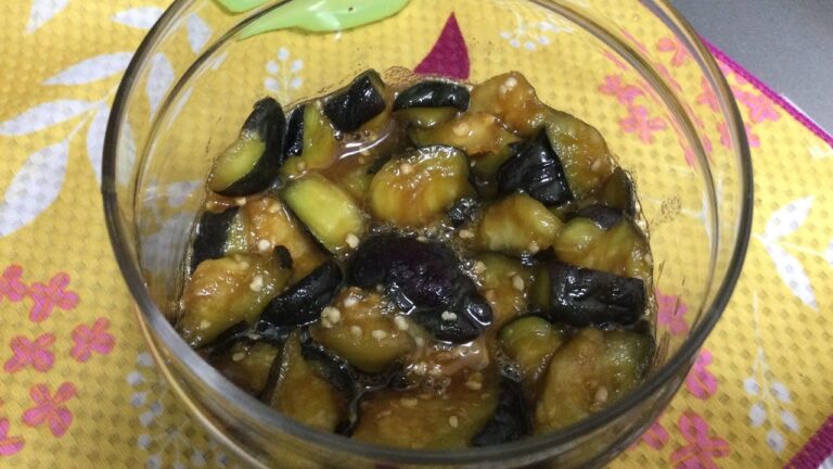 茄子辛子漬けをビニール袋で作りました😋