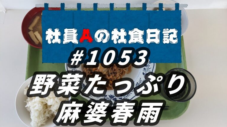 【社食日記】野菜たっぷり麻婆春雨【サラメシNo.1053】