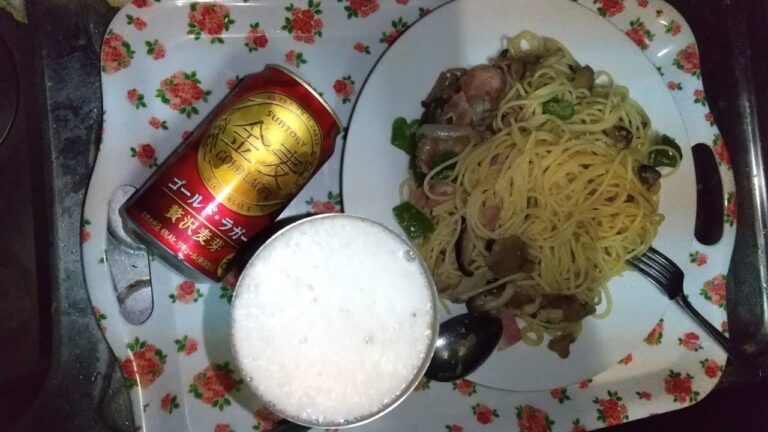 クレイジーソルトで味付け茸パスタ