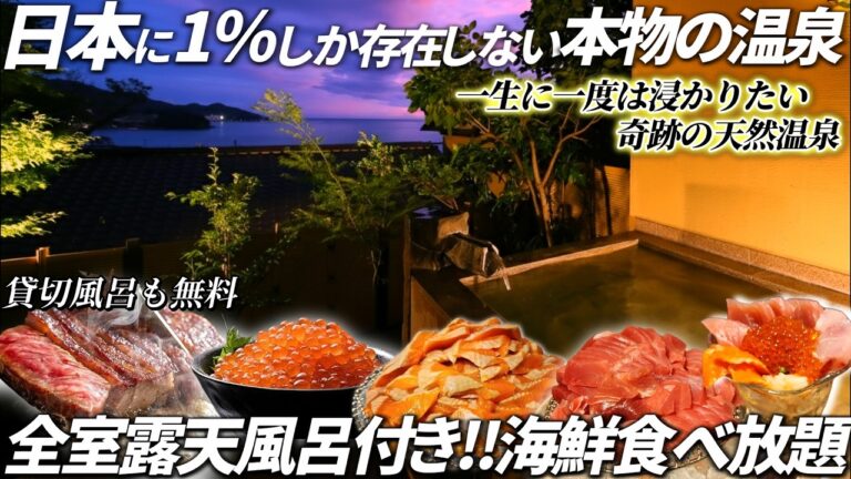 【超希少】本物の温泉に入ったことはありますか？加水も加温も循環もしない100％源泉かけ流しの宿に行ってきた。海鮮食べ放題の熱海伊豆旅