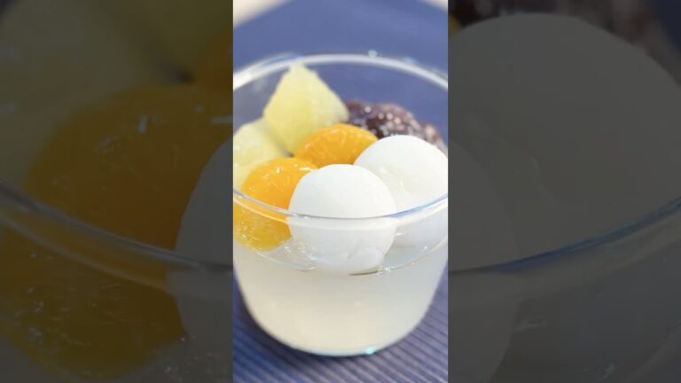 【和スイーツ】みかんはちみつの白玉あんみつ【西澤養蜂場】