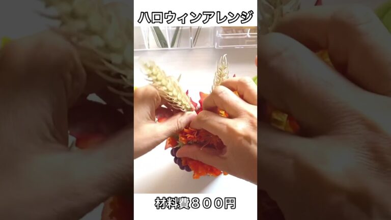 【100均DIY】ハロウィンアレンジの作り方②（材料費８００円）１００円ショップの材料で簡単にできる！
