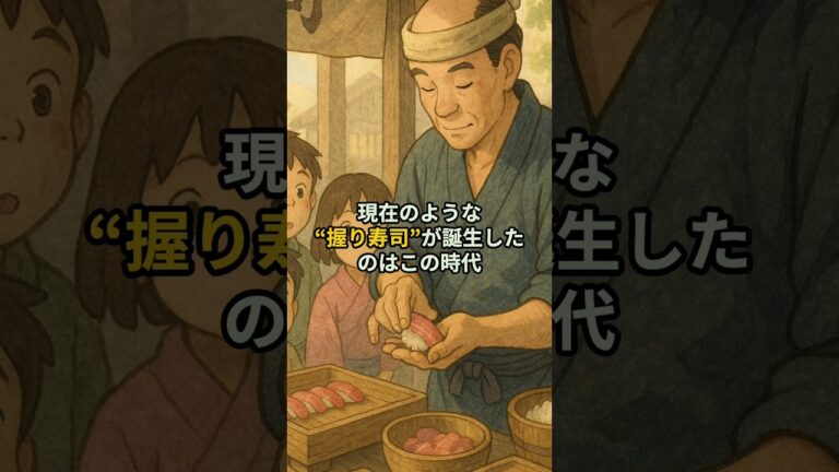 【江戸時代の“ファストフード”】天ぷら・そば・寿司はこうして生まれた！｜ 「昔の日本、ヤバすぎた制度」シリーズ第193話 #rekishinosukima #shorts