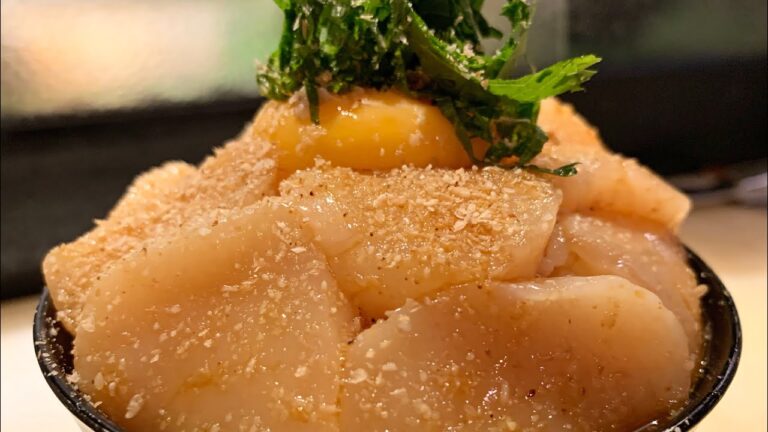 マジで最強に美味すぎる！簡単に作れるホタテの漬け丼！！の作り方#shorts