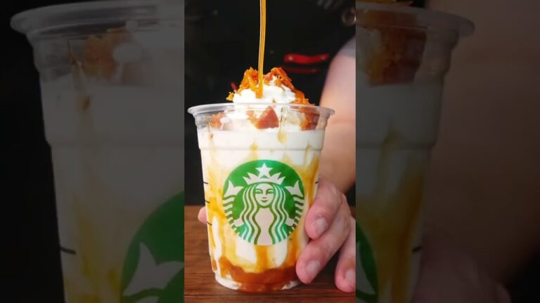 【スタバ再現】焼き芋ブリュレフラペチーノの作り方🥤 #Shorts #レシピ