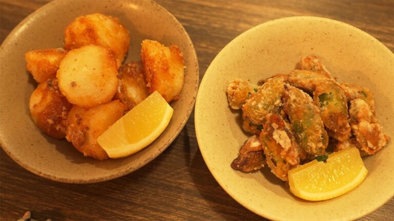 オクラと長芋のから揚げ │ 台所の音 │ 料理の音 │ Kitchen Sounds │ Cooking Sounds │ ASMR