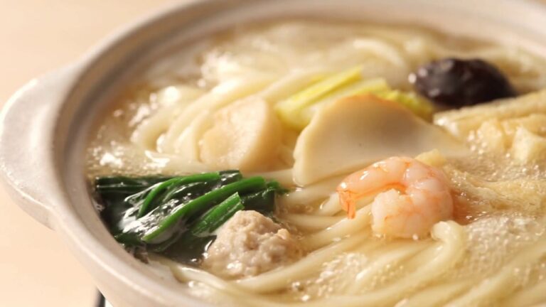 お水がいらない 鍋焼うどんが出来上がり