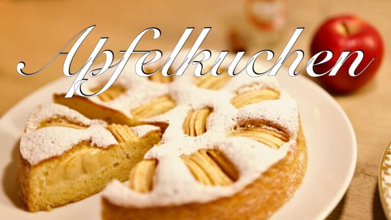 【アプフェルクーヘン】基本のバター生地で作るドイツ菓子Apfelkuchen🍎【簡単料理】How to make German apple cake
