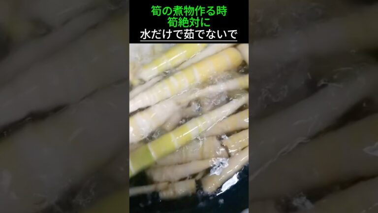 筍の煮物作る時筍絶対に水だけで茹でないで