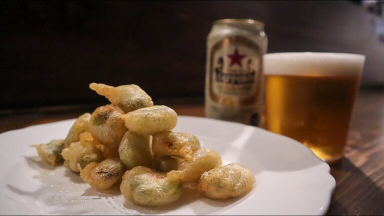 そら豆×フリット×缶ビール