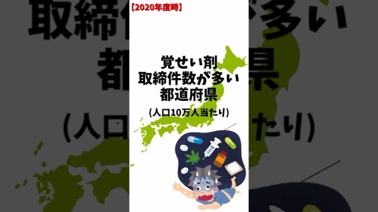 覚せい剤取締件数が多い都道府県ランキング
