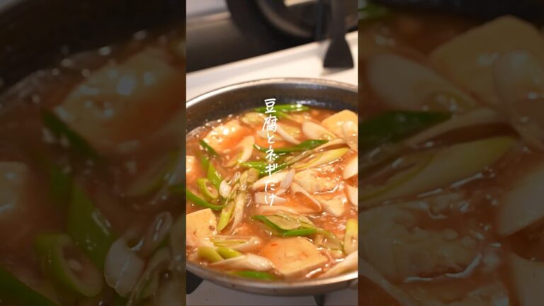 豆腐とネギだけで簡単！絶品うま辛あんかけレシピ🤤　#簡単レシピ　#晩御飯  #豆腐レシピ